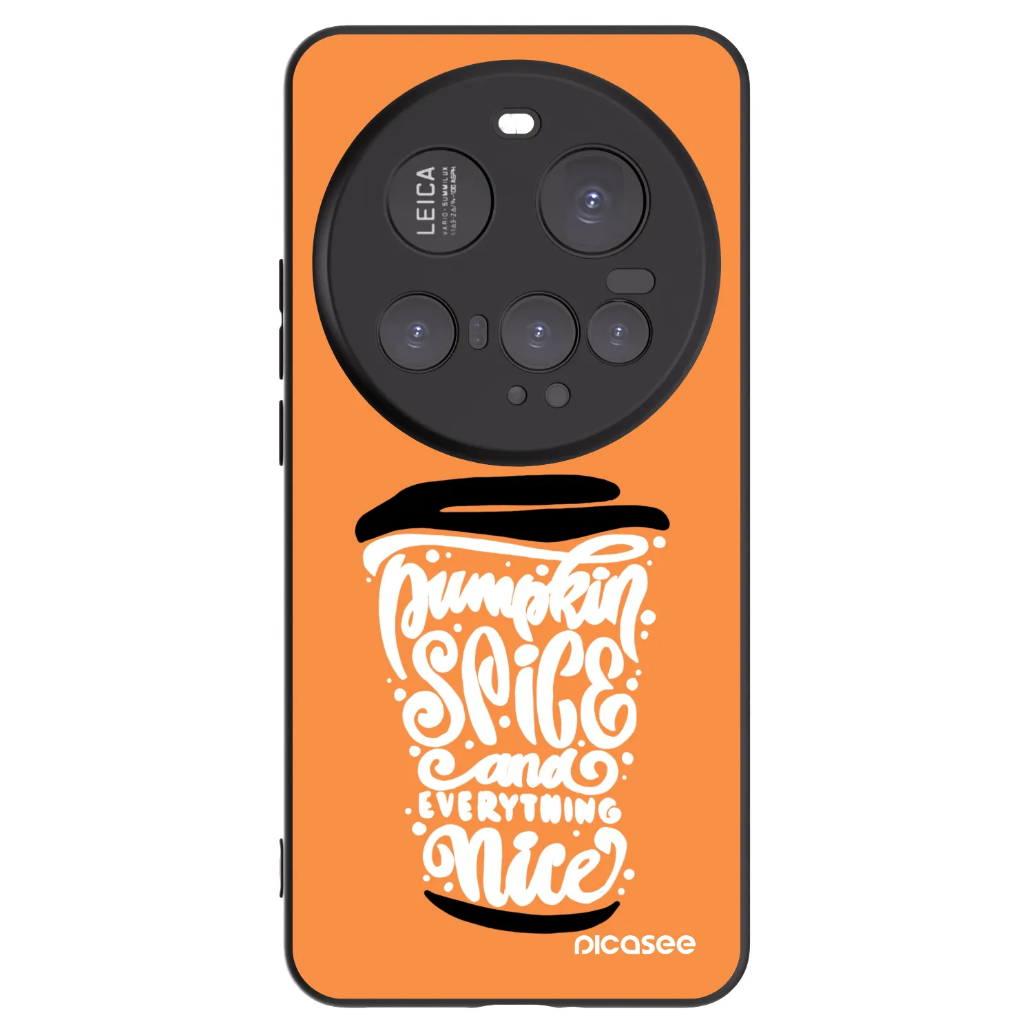 Picasee silikonowe czarne etui na Xiaomi 15 Ultra - Pumpkin coffee