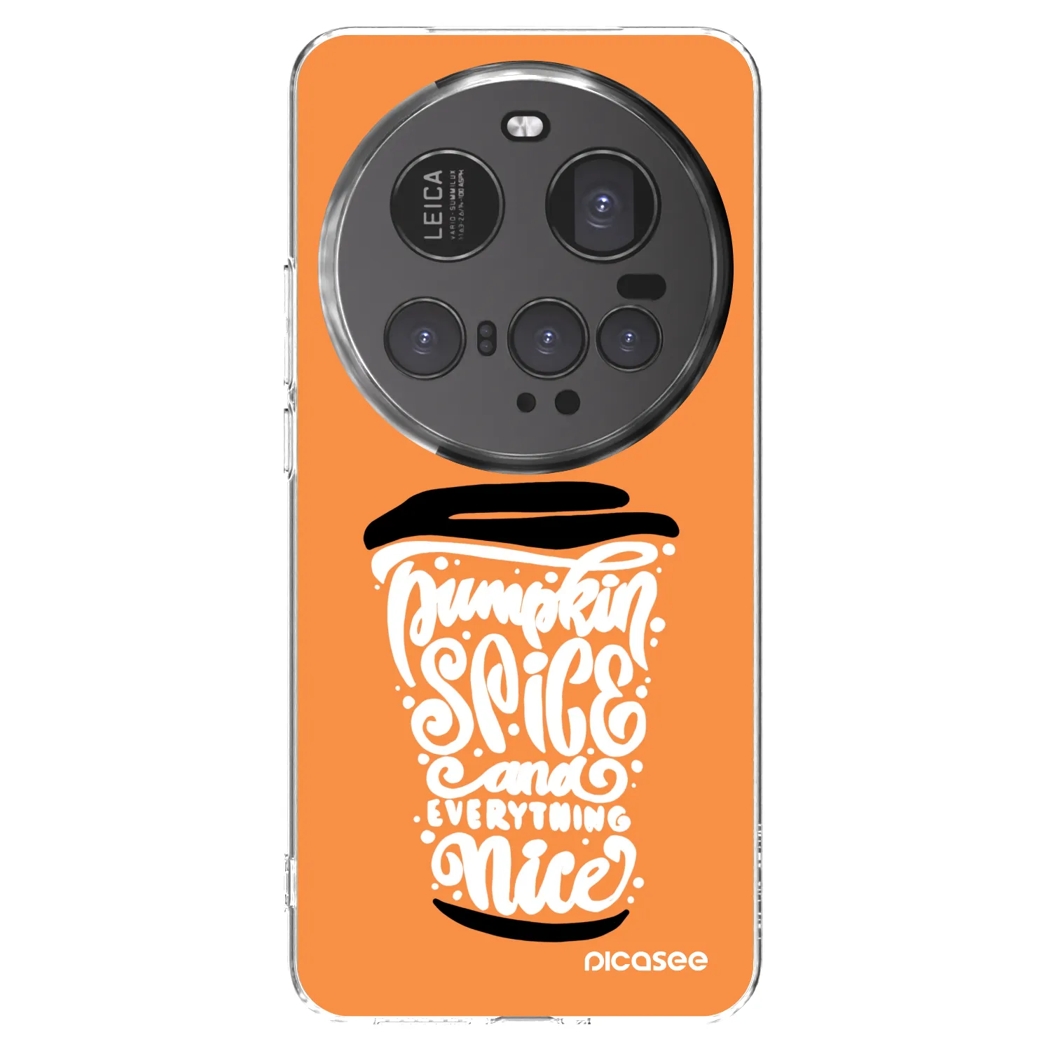 Picasee silikonowe przeźroczyste etui na Xiaomi 15 Ultra - Pumpkin coffee