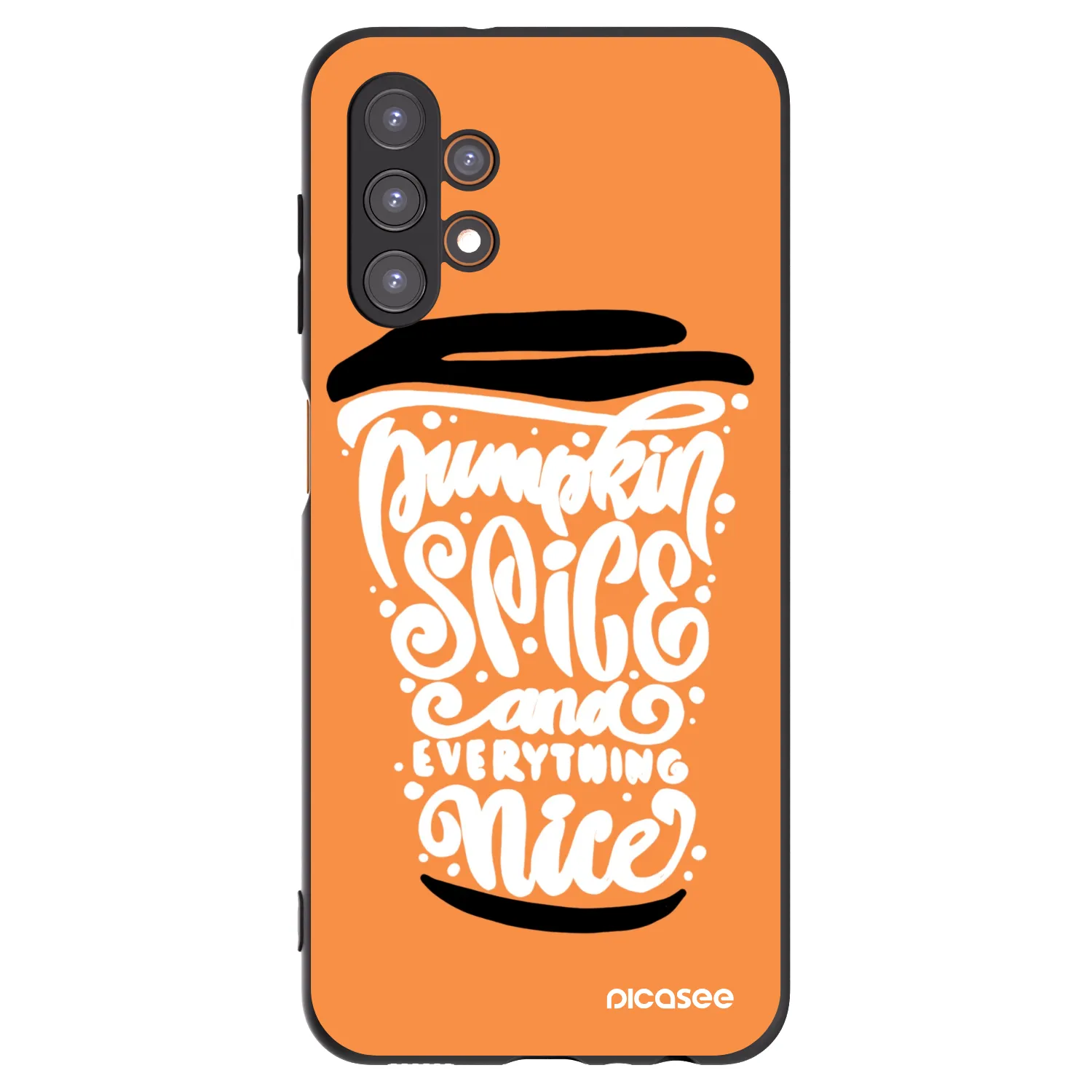 Picasee silikonowe czarne etui na Samsung Galaxy A13 5G - Pumpkin coffee