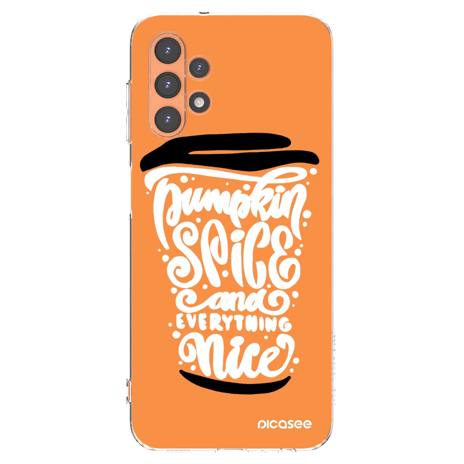 Picasee silikonowe przeźroczyste etui na Samsung Galaxy A13 5G - Pumpkin coffee