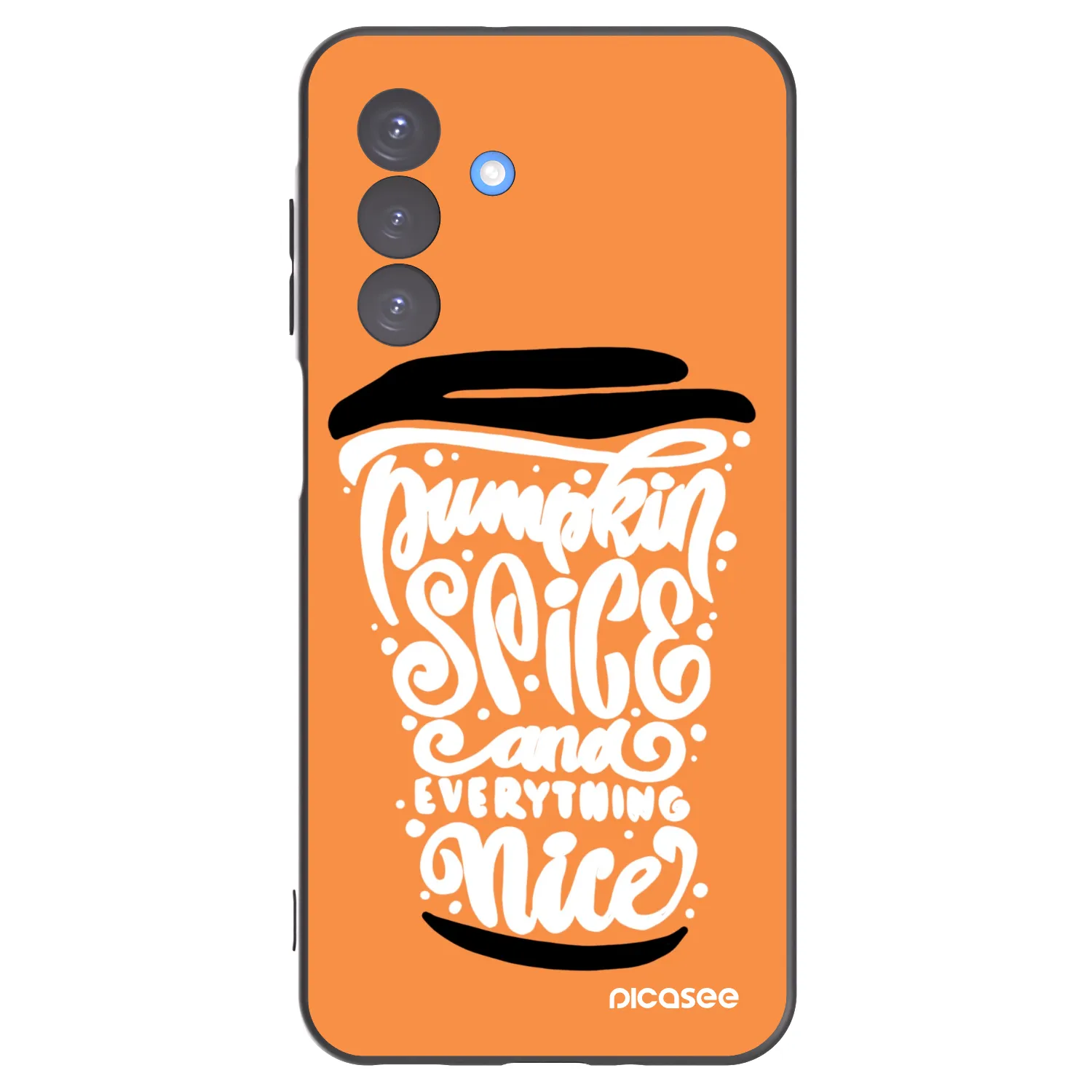 Picasee silikonowe czarne etui na Samsung Galaxy A17 5G - Pumpkin coffee