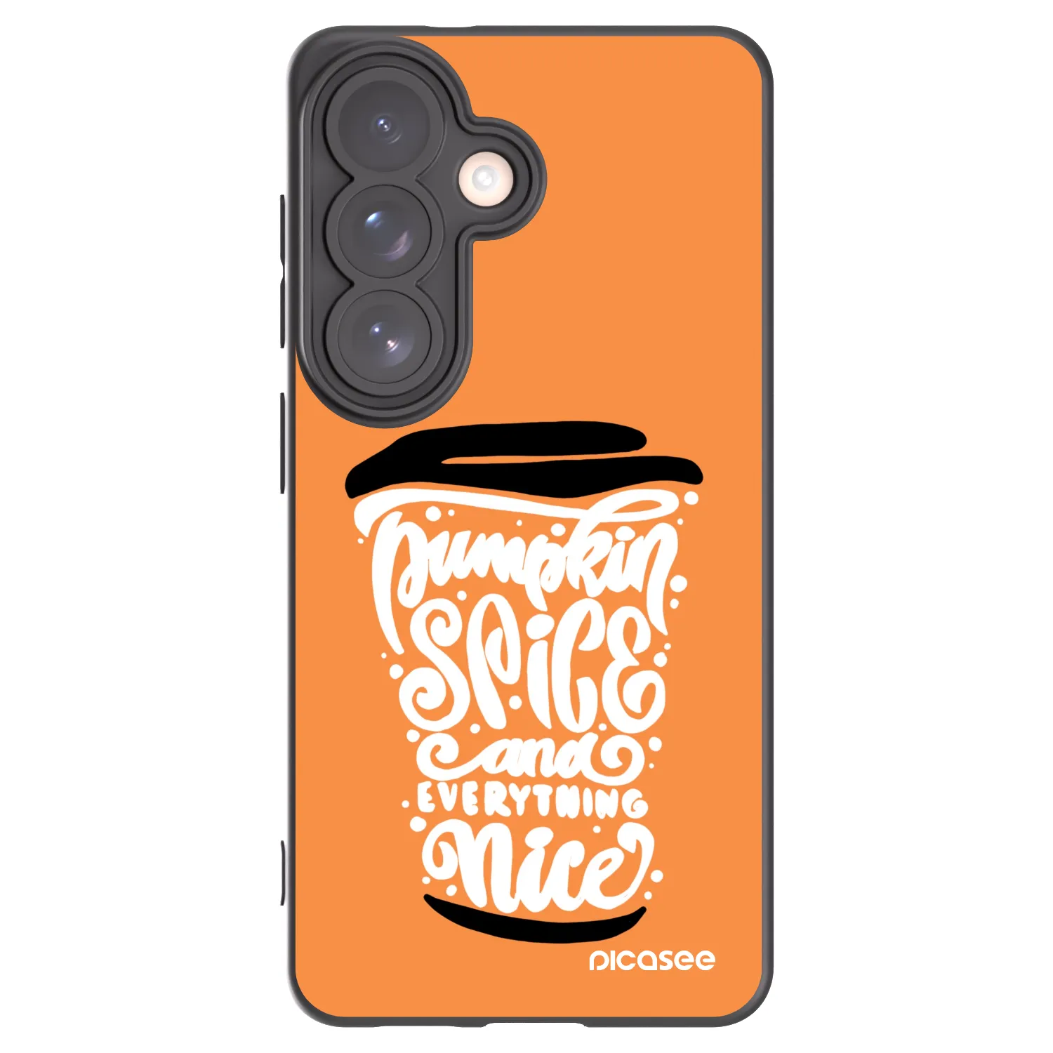 Picasee silikonowe czarne etui na Samsung Galaxy S26 - Pumpkin coffee
