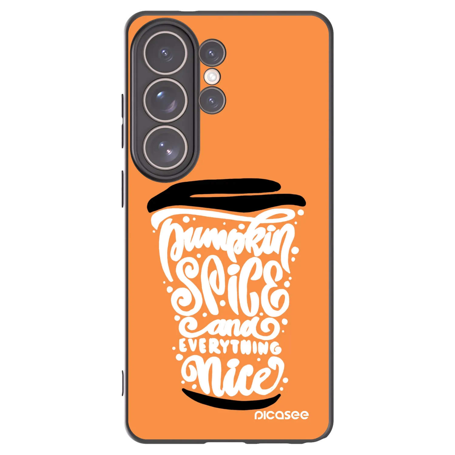Picasee silikonowe czarne etui na Samsung Galaxy S26 Ultra - Pumpkin coffee