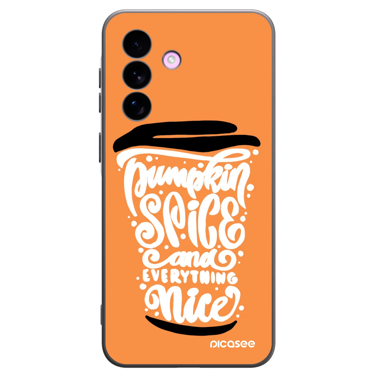 Picasee silikonowe czarne etui na Samsung Galaxy A57 5G - Pumpkin coffee
