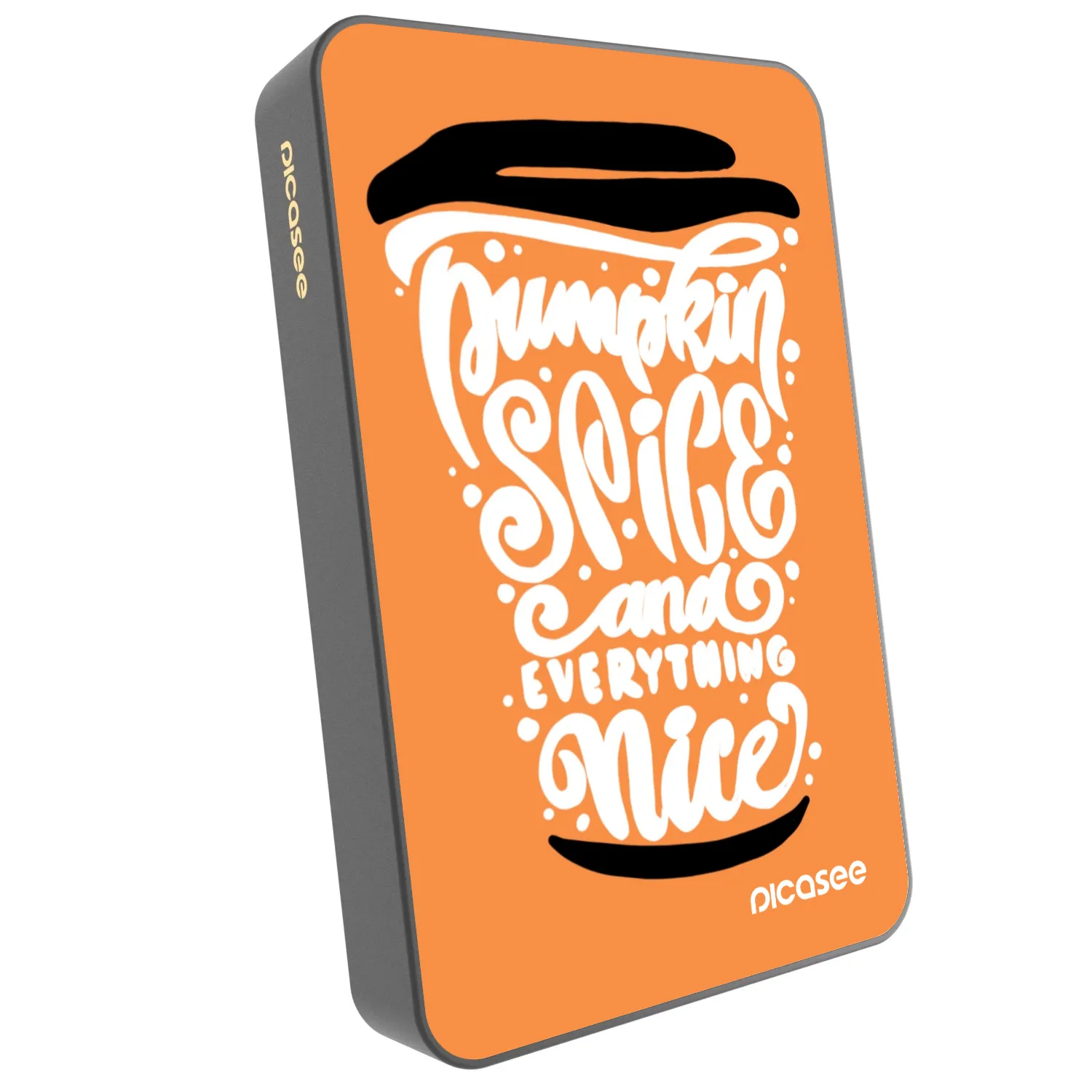 Picasee Powerbank z MagSafe 10 000 mAh Szary - Pumpkin coffee