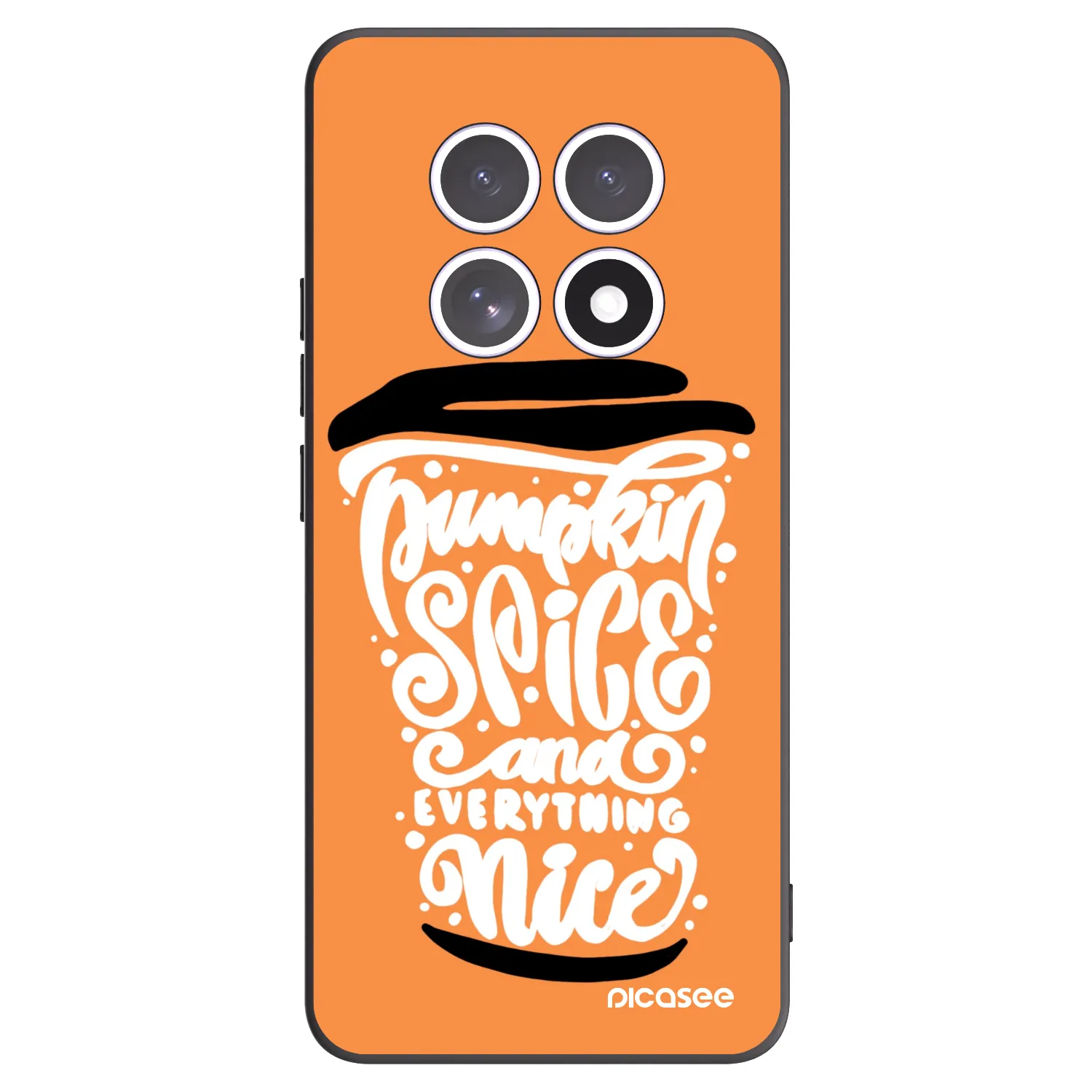 Picasee silikonowe czarne etui na Xiaomi Redmi Note 15 5G - Pumpkin coffee