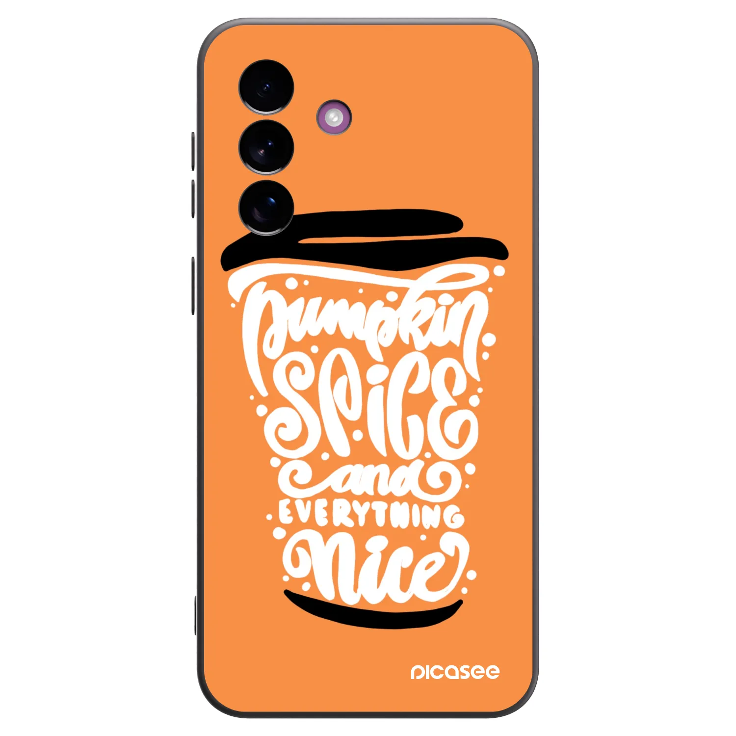 Picasee silikonowe czarne etui na Samsung Galaxy A37 - Pumpkin coffee