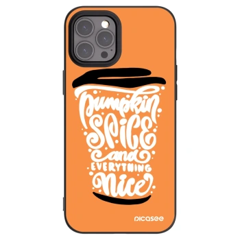 Picasee silikonowe czarne etui na Apple iPhone 12 Pro Max - Pumpkin coffee