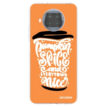 Picasee silikonowe przeźroczyste etui na Xiaomi Mi 10T Lite - Pumpkin coffee