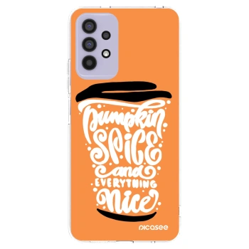 Picasee silikonowe przeźroczyste etui na Samsung Galaxy A32 4G SM-A325F - Pumpkin coffee