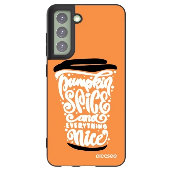 Picasee silikonowe czarne etui na Samsung Galaxy S21 FE 5G - Pumpkin coffee