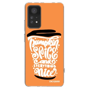 Picasee silikonowe przeźroczyste etui na Xiaomi Redmi Note 11 Pro - Pumpkin coffee
