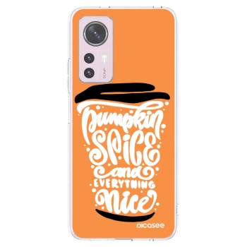 Picasee silikonowe przeźroczyste etui na Xiaomi 12 - Pumpkin coffee