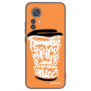 Picasee silikonowe czarne etui na Xiaomi 12 Pro - Pumpkin coffee