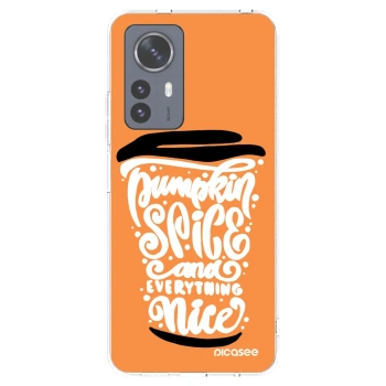 Picasee silikonowe przeźroczyste etui na Xiaomi 12 Pro - Pumpkin coffee
