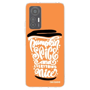 Picasee silikonowe przeźroczyste etui na Xiaomi 12 Lite - Pumpkin coffee