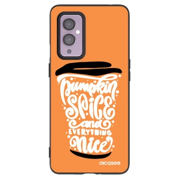 Picasee silikonowe czarne etui na OnePlus 9 - Pumpkin coffee