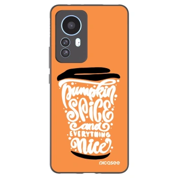 Picasee silikonowe czarne etui na Xiaomi 12T - Pumpkin coffee