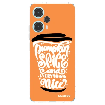 Picasee silikonowe przeźroczyste etui na Xiaomi Poco F5 - Pumpkin coffee