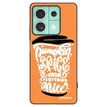 Picasee silikonowe czarne etui na Xiaomi Redmi Note 13 5G - Pumpkin coffee