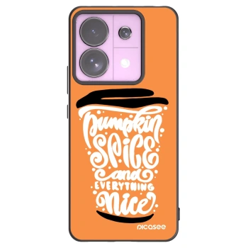Picasee silikonowe czarne etui na Xiaomi Redmi Note 13 Pro 5G - Pumpkin coffee