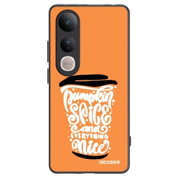 Picasee silikonowe czarne etui na Vivo V50 Lite 5G - Pumpkin coffee