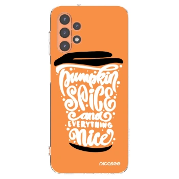 Picasee silikonowe przeźroczyste etui na Samsung Galaxy A13 5G - Pumpkin coffee