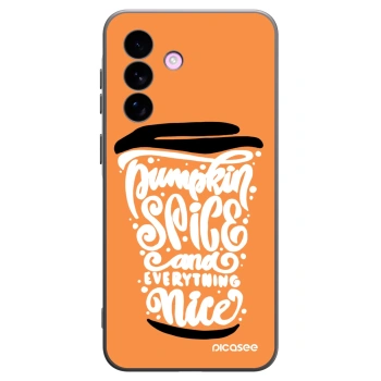 Picasee silikonowe czarne etui na Samsung Galaxy A57 5G - Pumpkin coffee