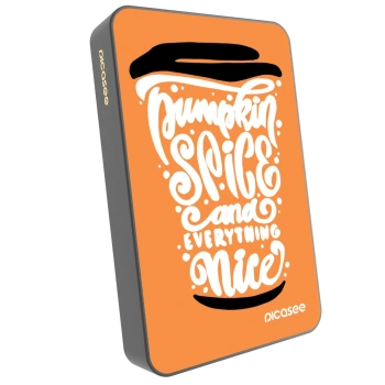 Picasee Powerbank z MagSafe 10 000 mAh Szary - Pumpkin coffee