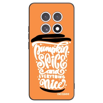 Picasee silikonowe czarne etui na Xiaomi Redmi Note 15 5G - Pumpkin coffee