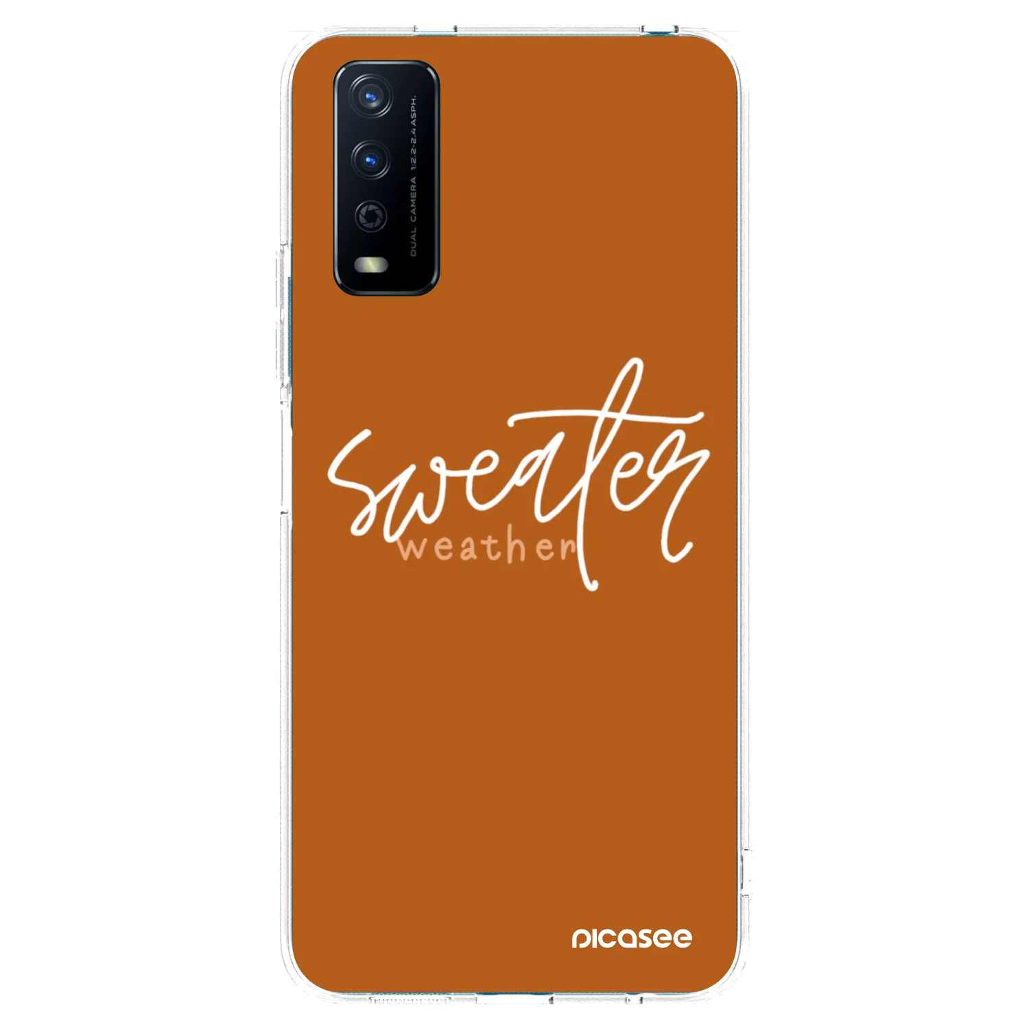 Picasee silikonowe przeźroczyste etui na Vivo Y11s - Sweater weather