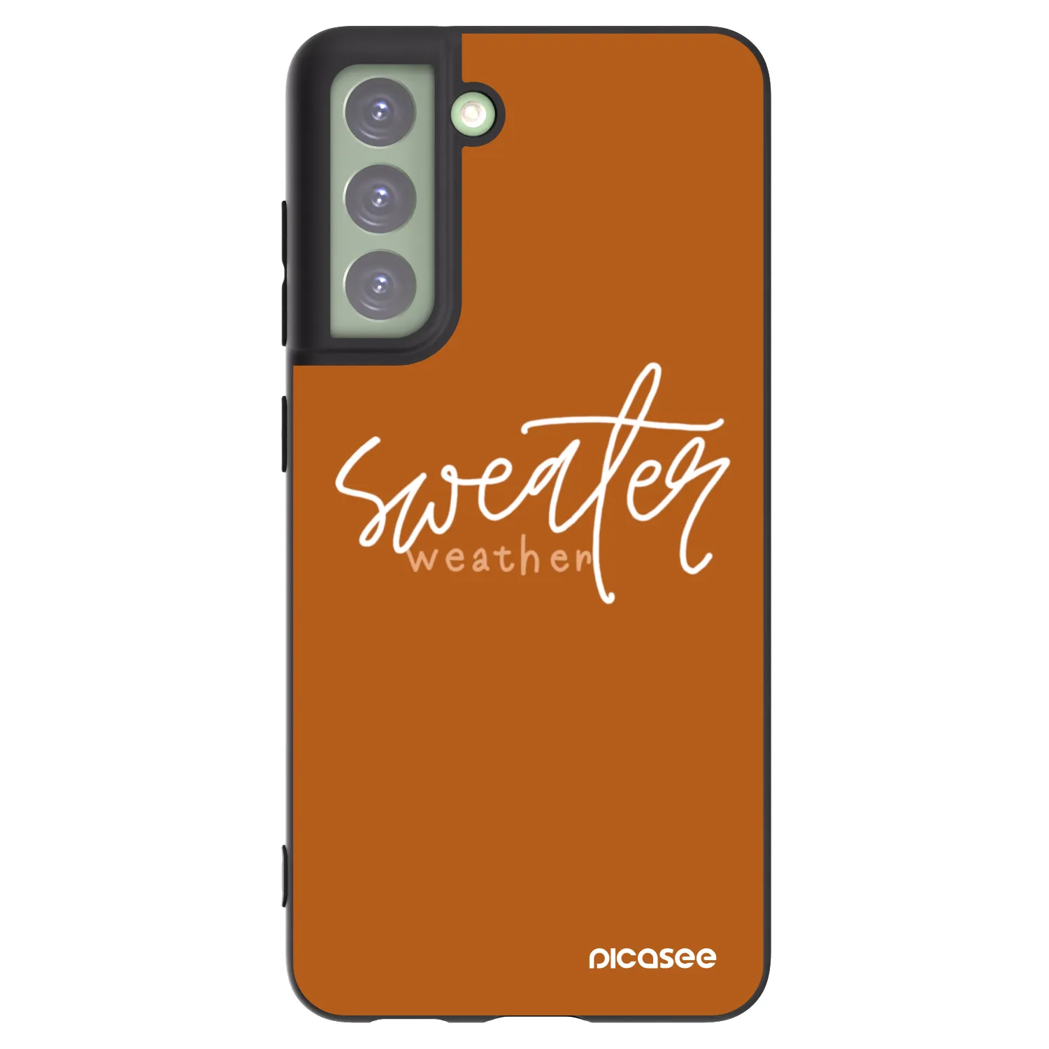 Picasee silikonowe czarne etui na Samsung Galaxy S21 FE 5G - Sweater weather