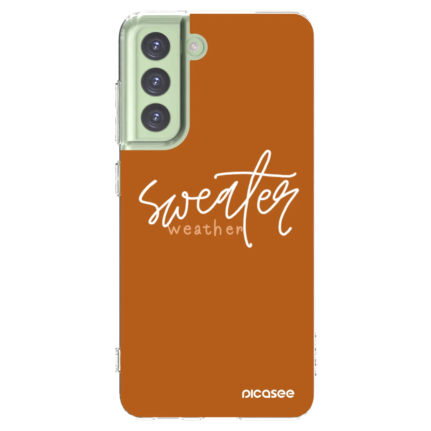 Picasee silikonowe przeźroczyste etui na Samsung Galaxy S21 FE 5G - Sweater weather