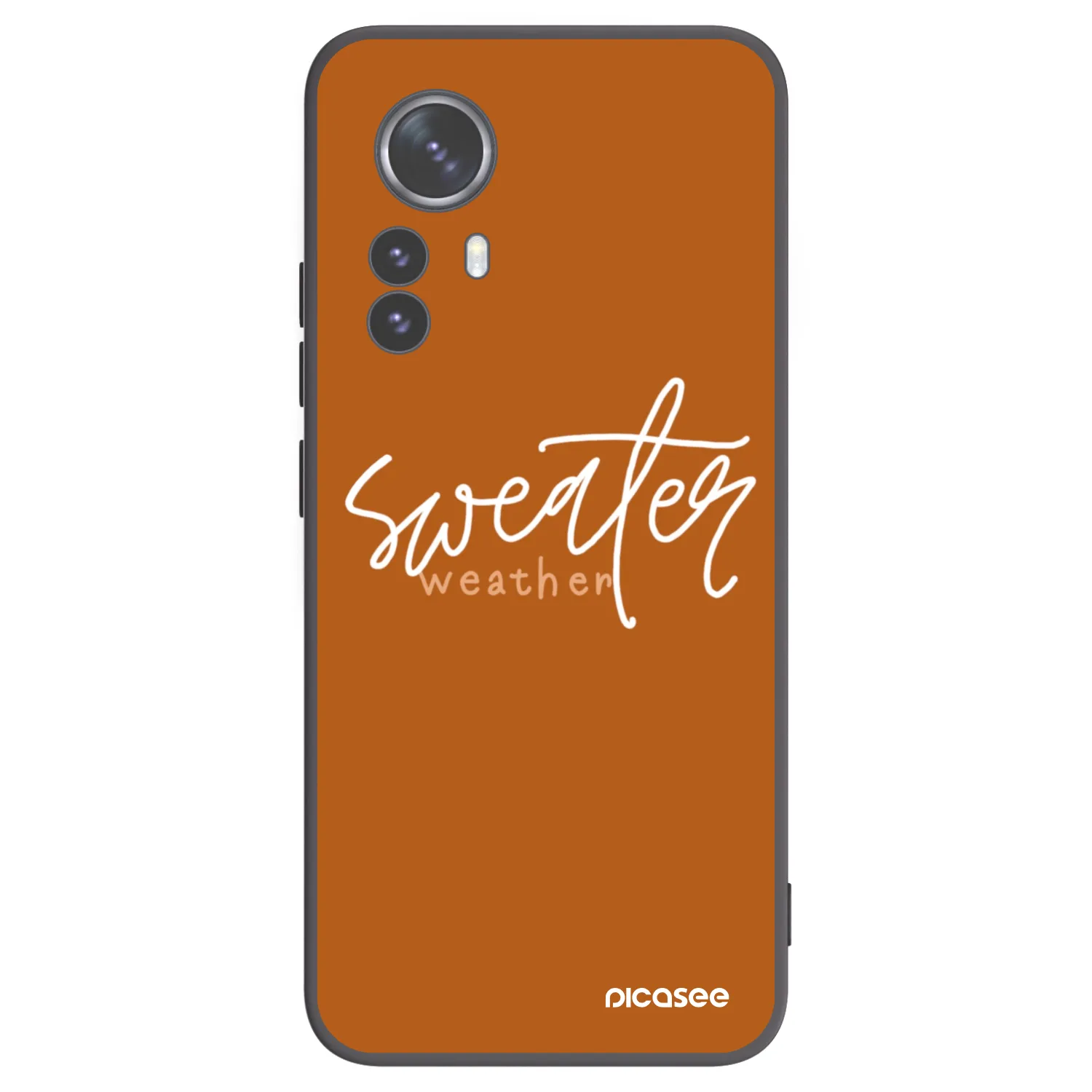 Picasee silikonowe czarne etui na Xiaomi 12 Pro - Sweater weather