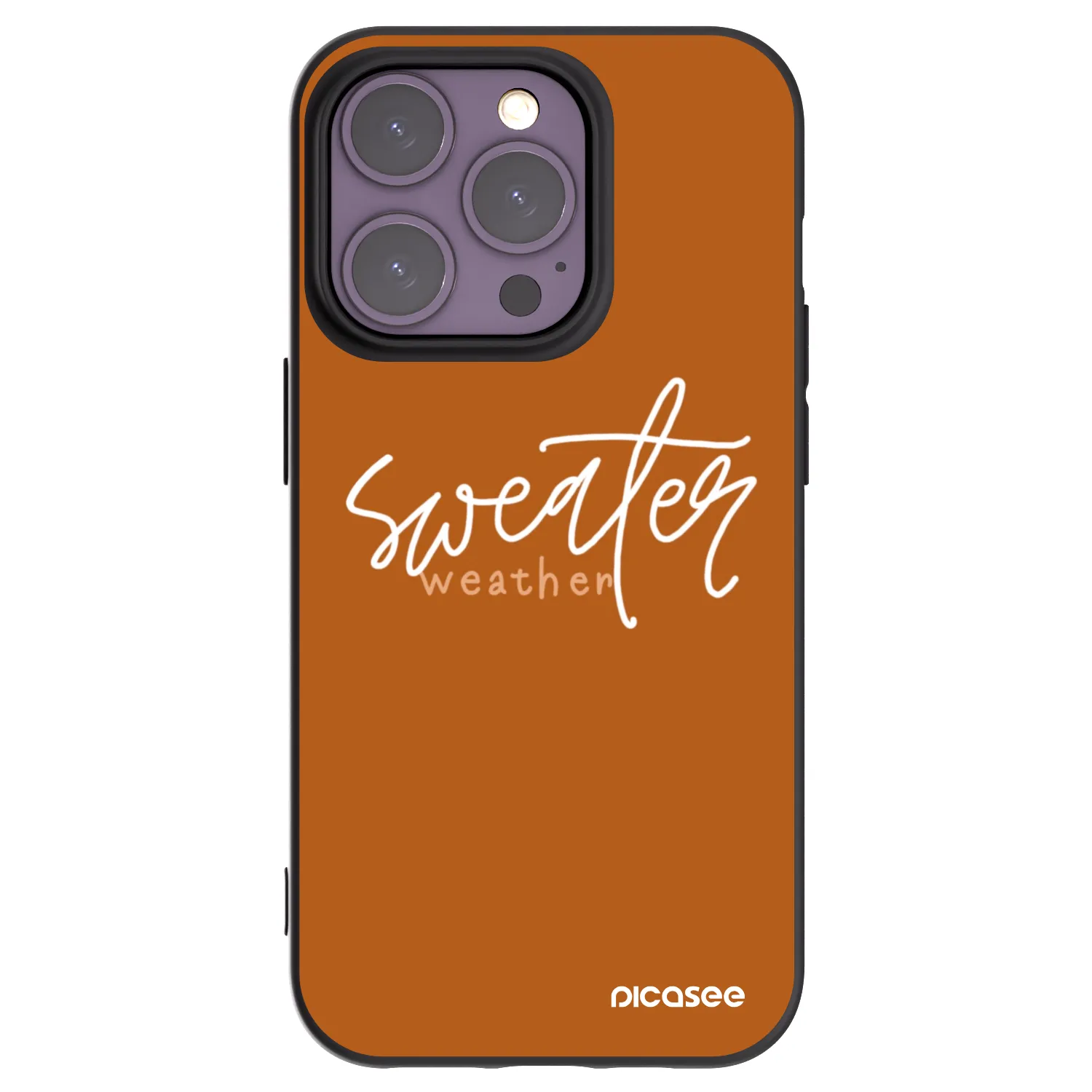 Picasee silikonowe czarne etui na Apple iPhone 14 Pro - Sweater weather