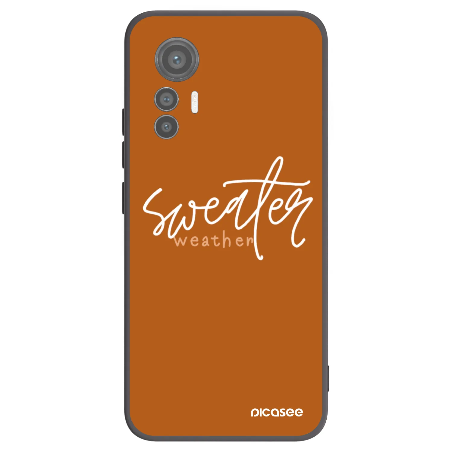 Picasee silikonowe czarne etui na Xiaomi 12 Lite - Sweater weather