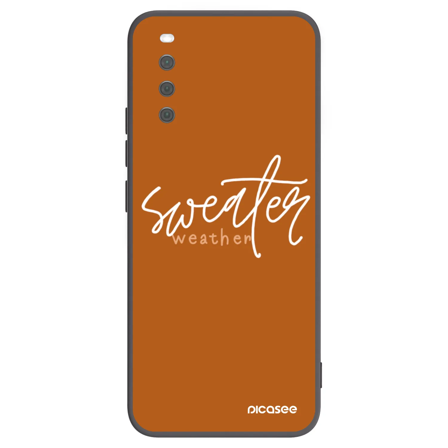 Picasee silikonowe czarne etui na Sony Xperia 10 III - Sweater weather