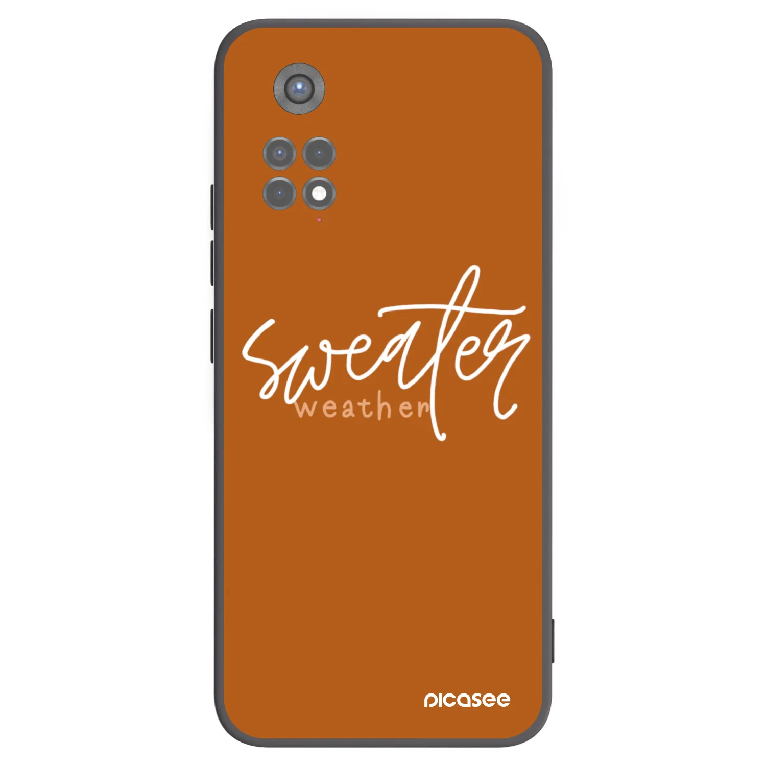 Picasee silikonowe czarne etui na Xiaomi Redmi Note 11S 5G - Sweater weather