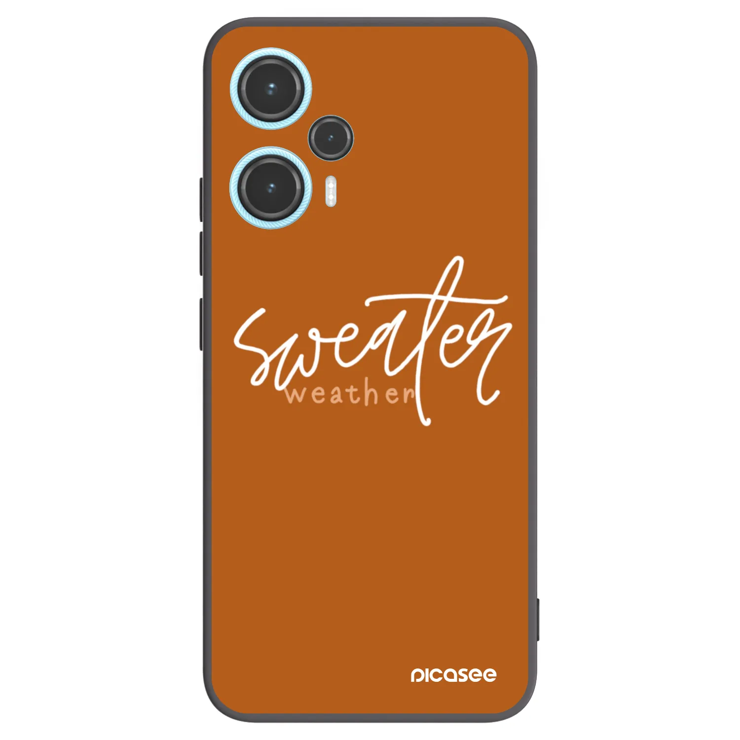 Picasee silikonowe czarne etui na Xiaomi Poco F5 - Sweater weather