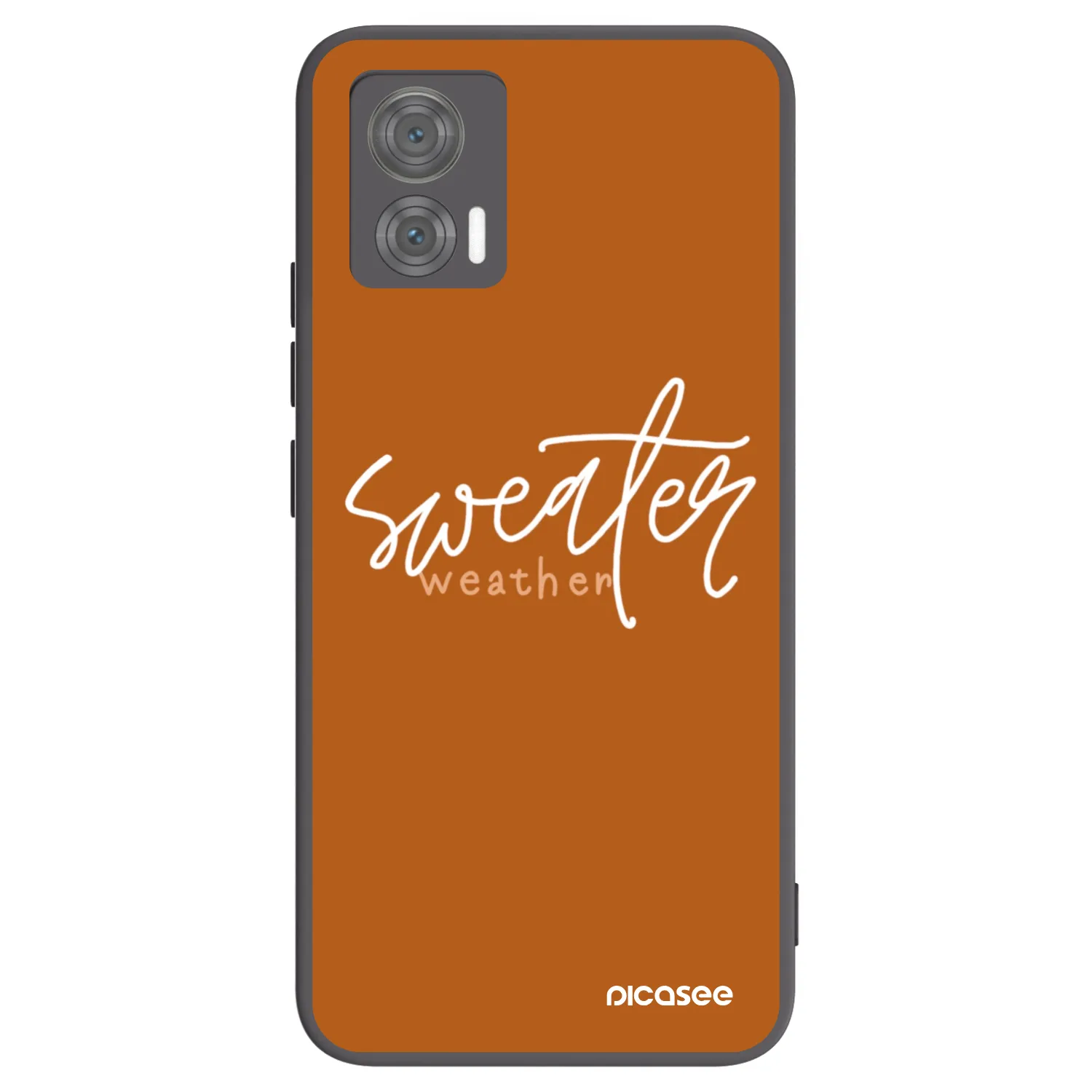 Picasee silikonowe czarne etui na Motorola Edge 30 Neo - Sweater weather