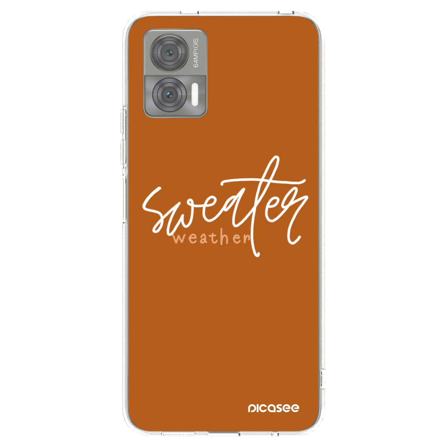 Picasee silikonowe przeźroczyste etui na Motorola Edge 30 Neo - Sweater weather