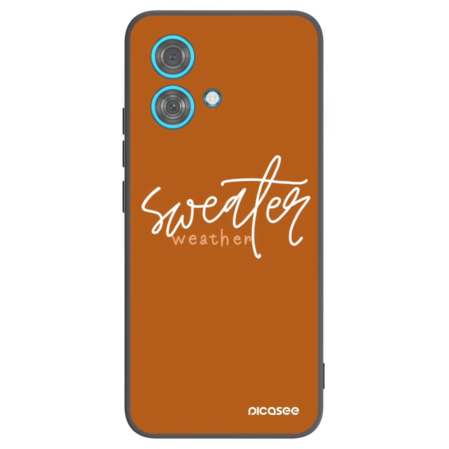 Picasee silikonowe czarne etui na Motorola Edge 40 Neo - Sweater weather