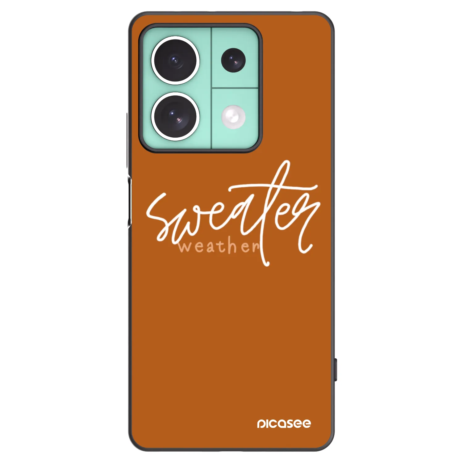 Picasee silikonowe czarne etui na Xiaomi Redmi Note 13 5G - Sweater weather