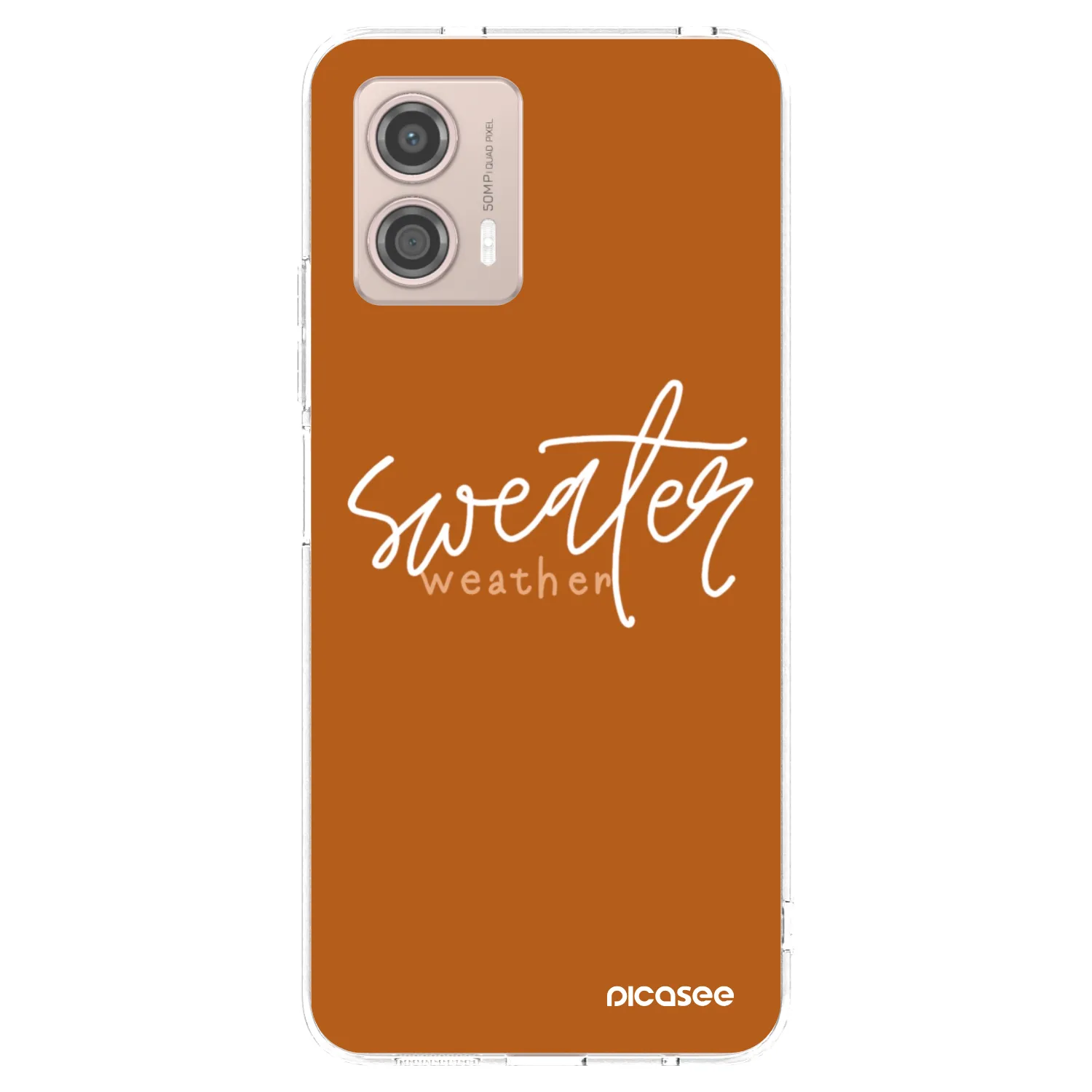Picasee silikonowe przeźroczyste etui na Motorola Moto G53 5G - Sweater weather