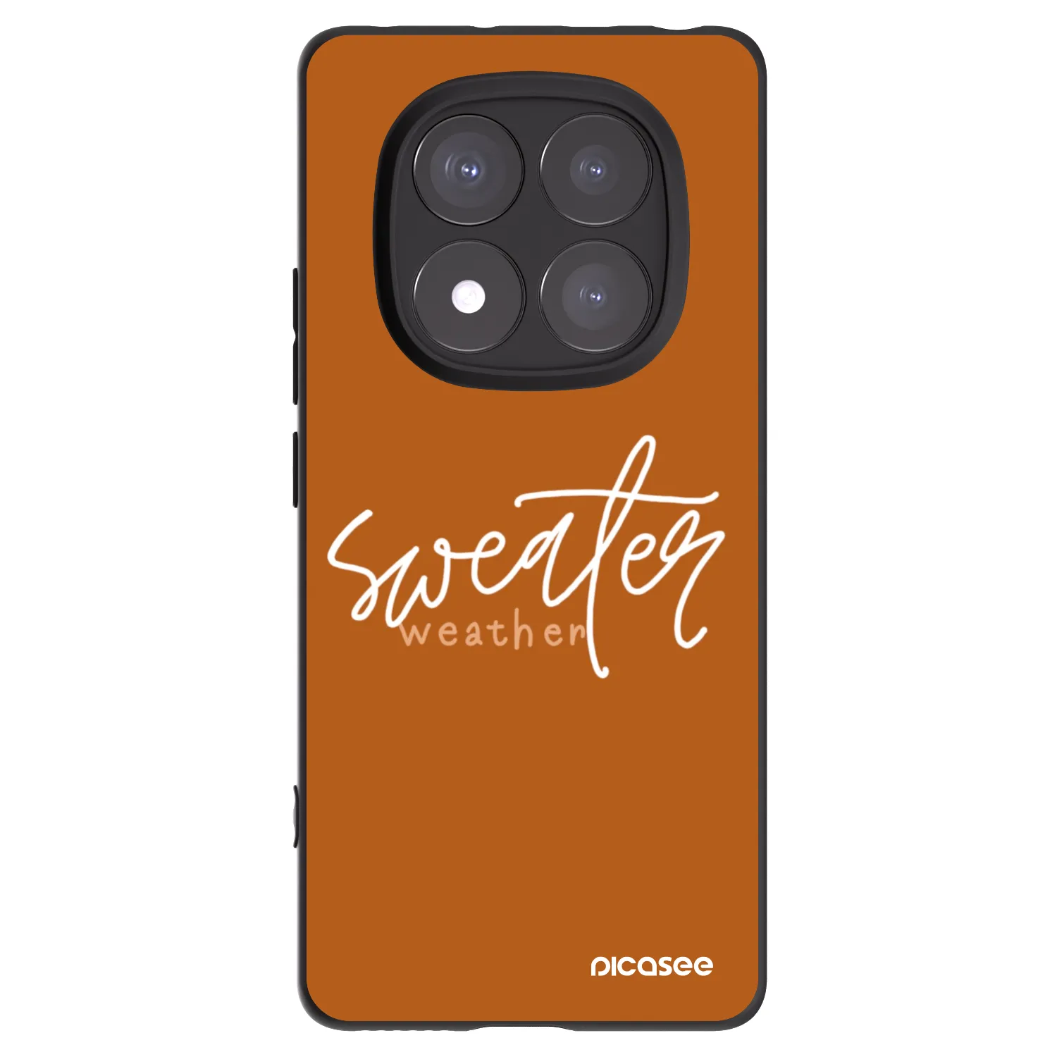 Picasee silikonowe czarne etui na Xiaomi Redmi Note 14 Pro 5G - Sweater weather