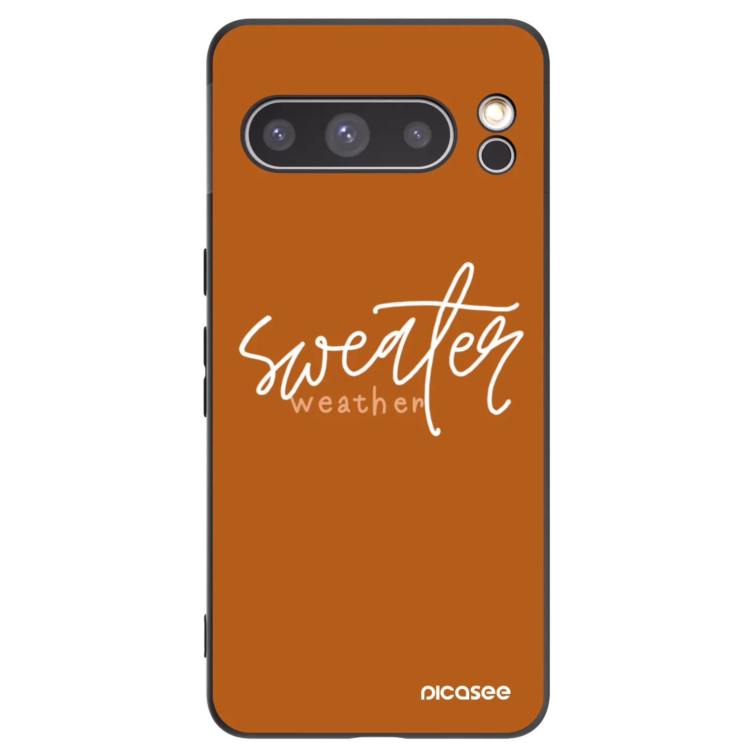 Picasee silikonowe czarne etui na Google Pixel 8 Pro - Sweater weather