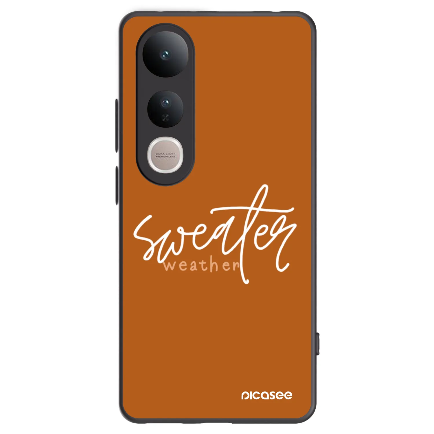 Picasee silikonowe czarne etui na Vivo V50 Lite 5G - Sweater weather