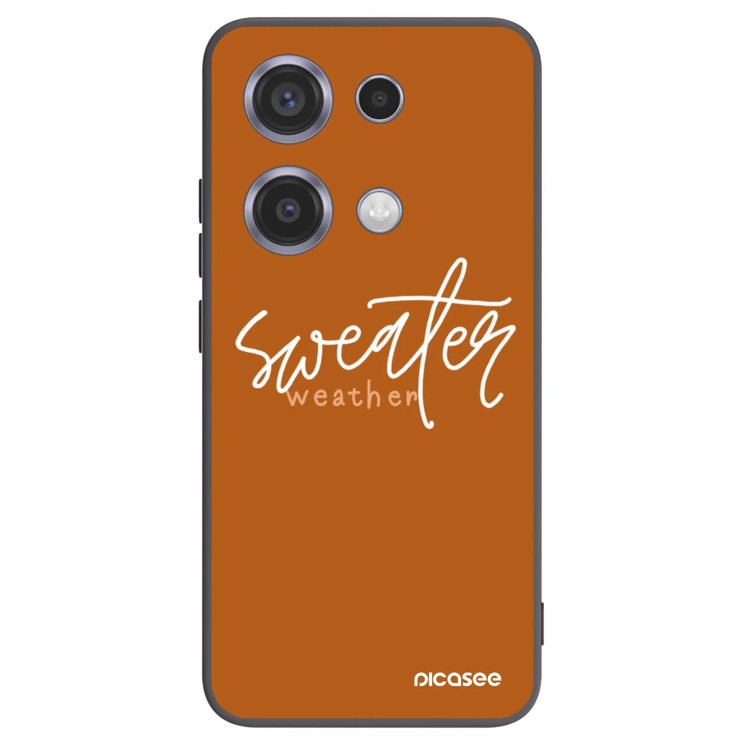 Picasee silikonowe czarne etui na Xiaomi Redmi Note 14S - Sweater weather