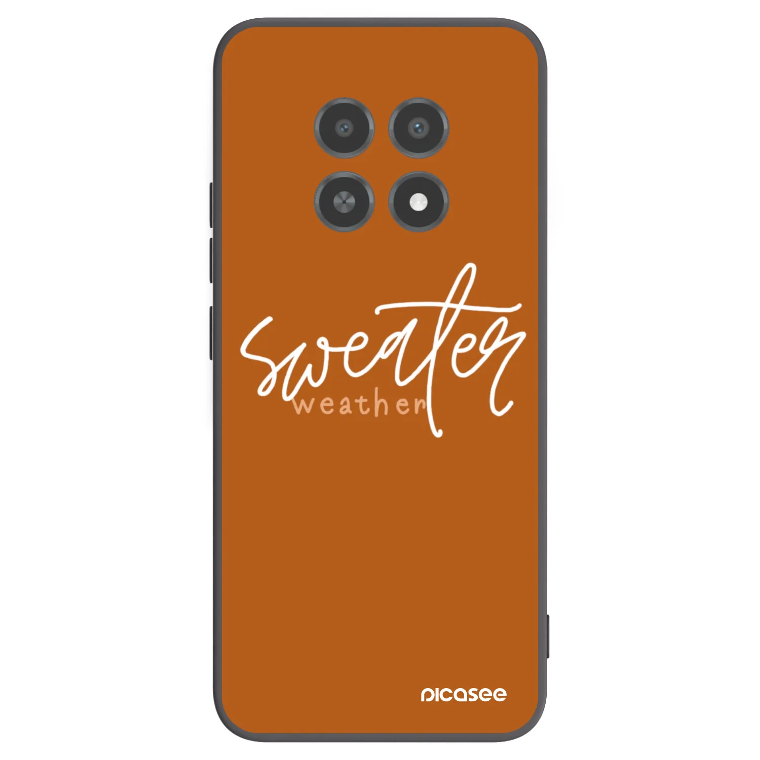 Picasee silikonowe czarne etui na Realme 12X - Sweater weather