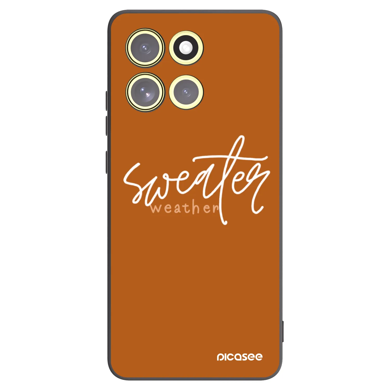 Picasee silikonowe czarne etui na Motorola Moto G86 5G - Sweater weather